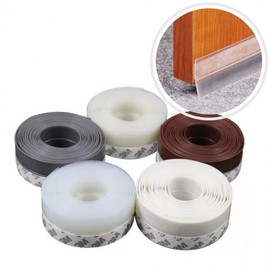 Transparent Weatherstrip Door Seal & Draft Stopper Black / 35mm 4ea