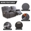 YUEANG Loveseat Recliner Cover with Center Console, Stretch Sofa Covers