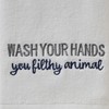SKL Home Towel (2-Pack), Cotton, Wash Your Hands,16 x 25