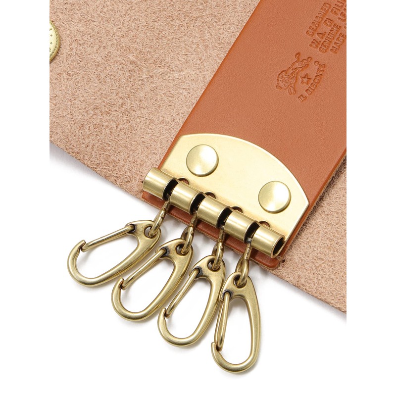 IL BISONTE Key Case, Leather, Genuine Leather, Cowhide, Women's, Men's,