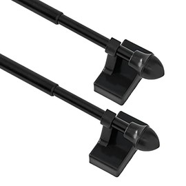LaigenGanzi Magnetic Curtain Rods,Multi-Use Adjustable Appliance for Metal Doors ,Windows,No Tools Needed，9-16 Inch，Black，2 Pack, 9-16 Inch 2 Pack