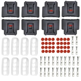 SecosAutoparts - Juego de 8 conectores de bobina de encendido impermeable negro compatible con Toyota Matrix Camry Highlander Yaris Prius RAV4 Solara Celica Echo Spyder años 2000-2010#90980-11885