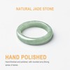 BJIMIDTI A Grade Narrow Jade Ring(Size:6), Natural Green Jade Band