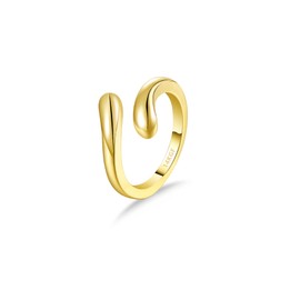 14k Gold Fillled Toe Rings for Women Opal Hug CZ Snake Leaf Adjustable Toe Rings Open Foot Jewelry for Summer, Copper, Cubic Zirconia