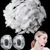 DWFEYOI Duschhauben Kunststoff Duschkappe,Haarhaube Elastische Wasserdichte Duschkappe für Salon,Spa,Reise, Heimgebrauch,Hotel,Dusche