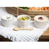 Mud Pie Stoneware Ramekin Set, Cream, ramekin 2" x 3"