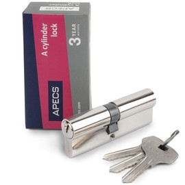 Apecs Cylinder Lock Profile Cylinder 40/50 mm for Door Lock Front Door with 3 Keys Model EC-90 (40/50)