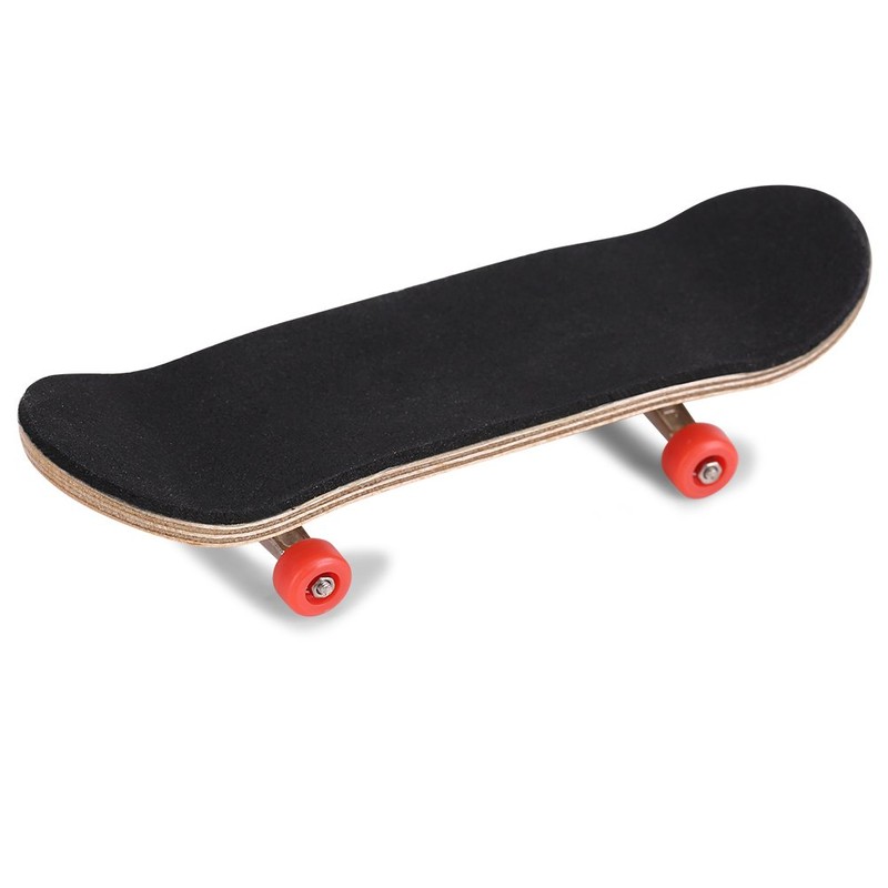 Milltrip Wooden Finger Skateboards, 1Pc Maple Wooden Alloy Fingerboard Finger