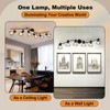 HiBay 6-Light Track Lighting, Directional Rotatable Ceiling Light Fixture, Black