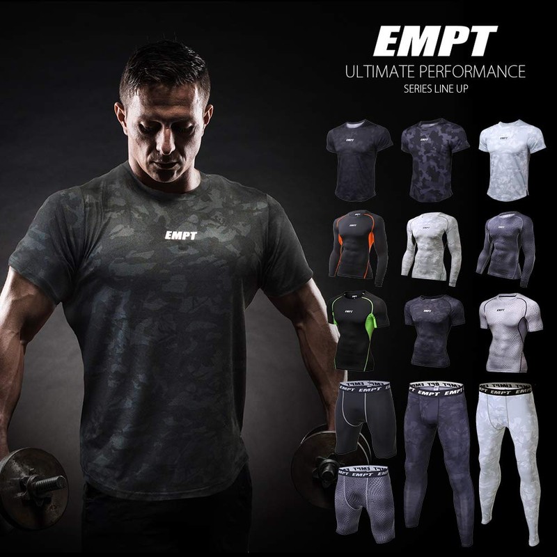 EMPT Compression Short Sports Tights, Compression, camouflage black