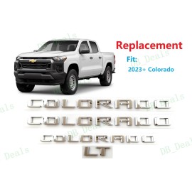 Colorado 4PCS Chrome Door Rear Colorado LT Emblems Letters Badges Fit 2023+ Colorado