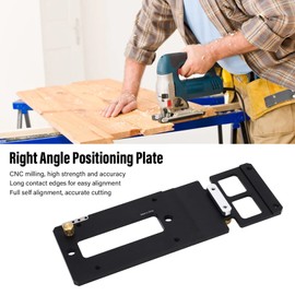 Rail Clamp 260mm Rail Track Saw Woodworking Right Angle Positioning Plate 90 Degree Circular Stop Track Saw Rail