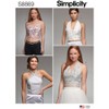 SIMPLICITY Sewing Pattern S8869 Misses' Lined Tops, Paper, White, Various