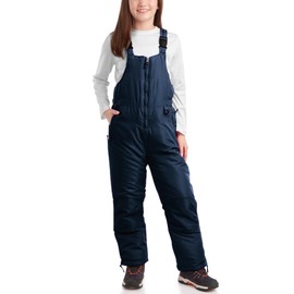 Arctic Hero - Babero de nieve para niños y niñas, unisex, aislado, impermeable, pantalones de nieve para esquí/snowboard (4-18), marino, 8-10