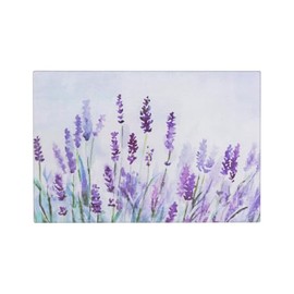 Boston International Charcuterie Board Tempered Glass Serving Tray for Cheese, Meats & Snacks Platter for Kitchen & Entertaining, Small 12" x 8", Lavender