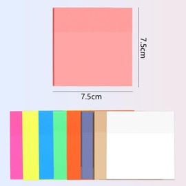Vxcbad 480 Stück Haftnotizen Klebezettel,Elektrostatische Haftnotizen, 76 x 76 mm Bunt Selbstklebende Magnetic Sticky Notes für Schule Büro Zuhause