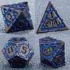 DND Metal Dice Set with Cracks, Polyhedral Dice for RPG