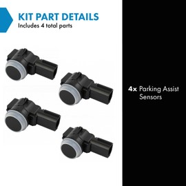 TRQ Parking Assist Sensor Set Compatible with 2015-2017 Chrysler 200 2013-2016 Dodge Dart 2016-2018 Durango 2014-2018 Jeep Cherokee Grand Cherokee CH1175101