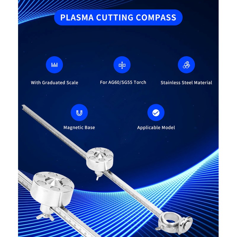 Plasma Cutting Compass, Stainless Steel Plasma Cutter Torch, Circle Guide