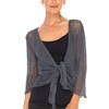 SHU-SHI - Ladies Tie Down Bolero Cardigan - Transparent -