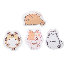 OHPHCALL 8pcs Wood Dish Scrub Sponge Adorable Cellulose Sponge for Cleaning Kitchen Supplies