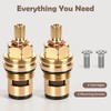 Ceramic Faucet Cartridge Replacement 2-Pack, Compatible with Grohe 45882000 45883000,