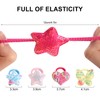 56 Pcs Glitter Hair Ties for Baby Girls Elastic Rubber
