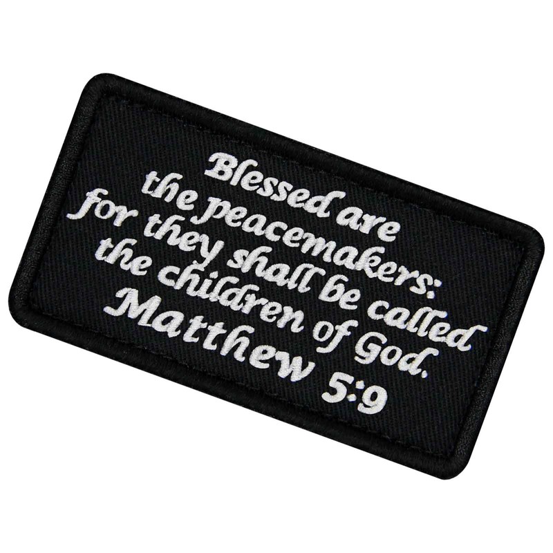 EmbTao Matthew 5:9 Blessed are The Peacemakers Parche bordado Insignia