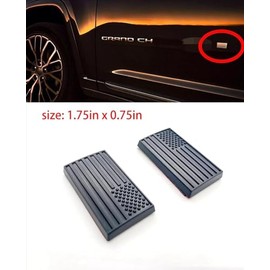 Pair Flag USA Emblem 3D Badge Flag Decal Replacement for Jeep Grand Cherokee L Front Right Passenger Door Truck SUV (Matte)