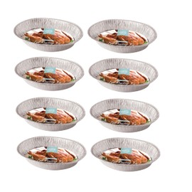 8 Large Oval Foil Roasting Tray Disposable Turkey Oven Dish Catering 46cm x 34cm