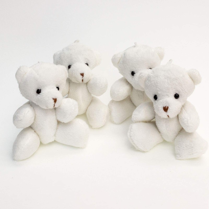 NEW 1 X WHITE Teddy Bears 12cm - Cute Cuddly