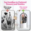 Fosoloni Makeup Brush Holder Organizer with Clear Lid 360 Rotating