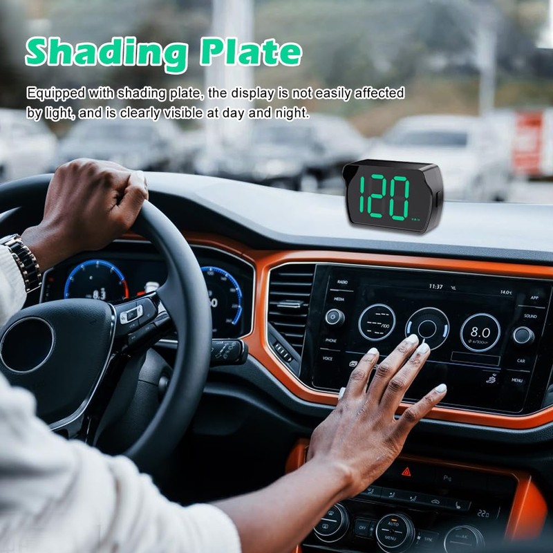 GPS Digital Speedometer, HUD GPS Digital Speed Meter, MPH Speedo,