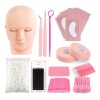 Maniquí Cabeza + pestañas Práctica, extensiones Pestañas + set de