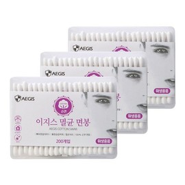 Egis Adult Cotton Sterile Swabs 200pcs x 3 Packs