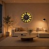 Jassurance Large Lighted Wood Wall Clock Remote Control, Roman Numeral