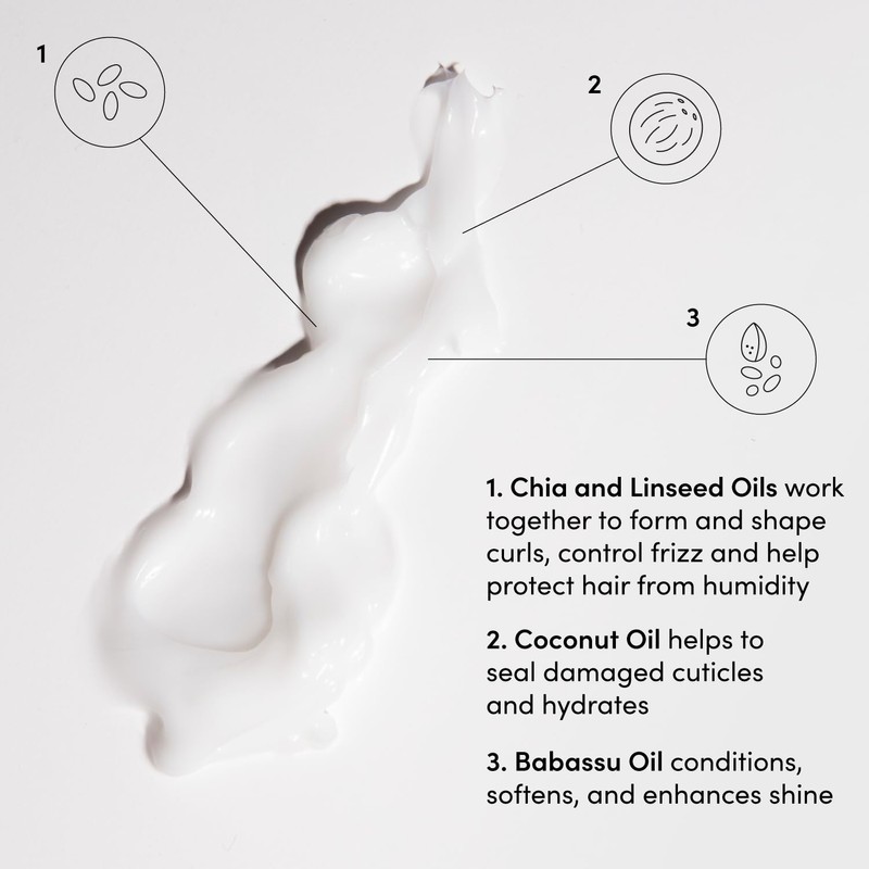 OUAI Curl Cream - Curl Defining Cream with Chia &