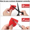2pcs Scissor Sharpener Tool, Handheld Small Sharpening Scissors Tool Fabric