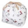 Snoopy Lunch Drawstring Bag with Handle / Food Bowl Peanuts