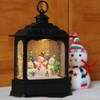 Eldnacele Musical Snow Globe Lantern with Timer, Lighted USB/Battery Operated