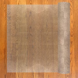 Resilia - Deluxe Clear Vinyl, Plastic Floor Runner/Protector for Hardwood Floors - Skid-Resistant, Textured Pattern, (36 Inches Wide x 6 Feet Long)