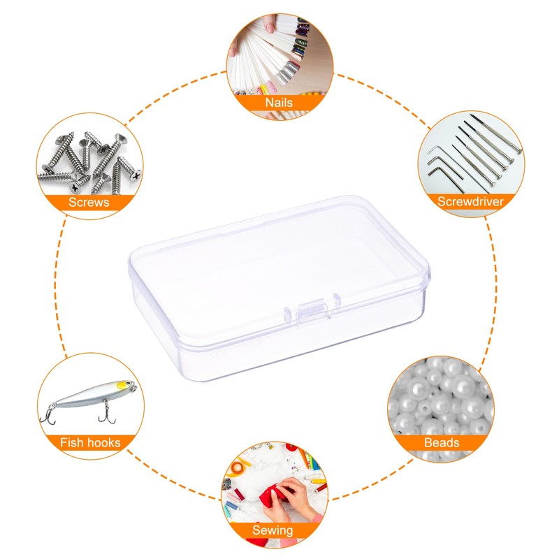 sourcing map Component Storage Box 3.35" PP Electronic Organizer Box