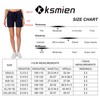 Ksmien Bermudas de algodón de punto para mujer con bolsillos