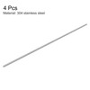 sourcing map 4Pcs M4 x 250mm Fully Threaded Rod 304