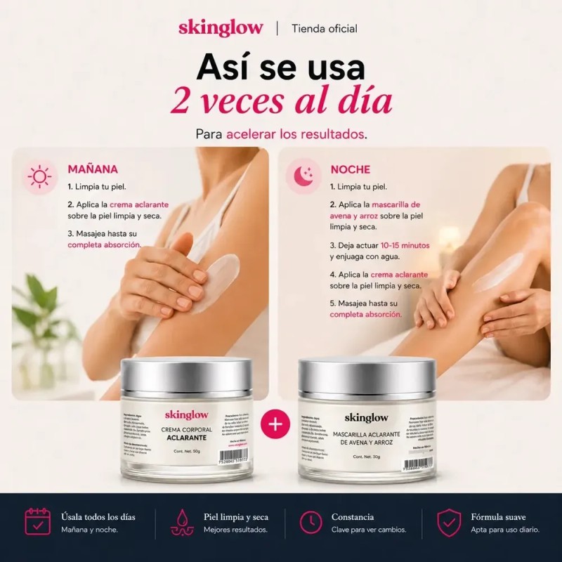 Kit Crema Despigmentante + Mascarilla Aclarante Facial 30g