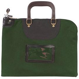Forest Green Fire Resistant Locking Bag - 15W x 11H - Bank Bag