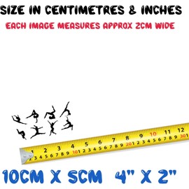 Gymnastics Poses Sticker Pack - Cute Stickers - Gymnastics Gifts for Girls - Water Bottle Stickers- Car Sticker - Laptop Stickers - Stickers for Party Bags (Pink, 10cm x 5cm Sheet)