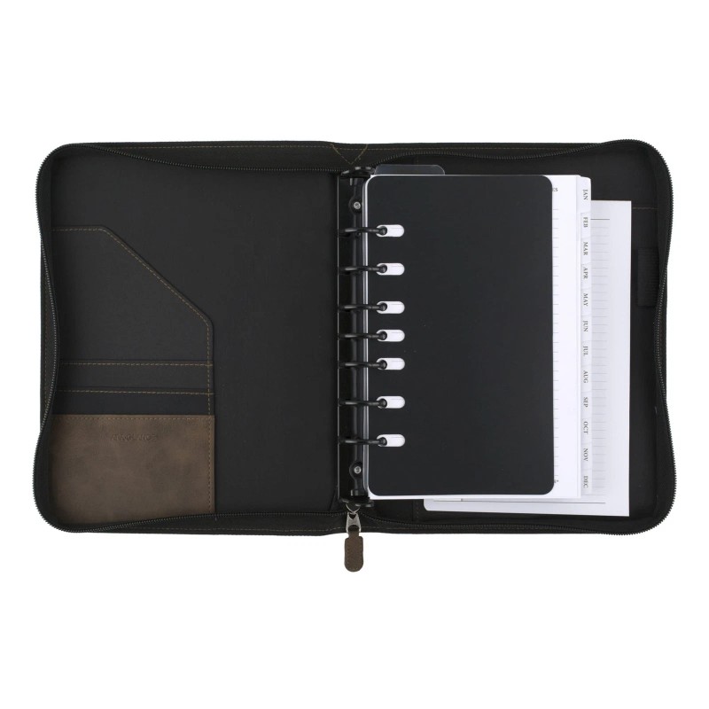 AT-A-GLANCE Desk Size Brown Planner Flexible Starter Set Undated Monthly