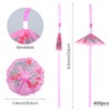 400pcs Colorful Drink Umbrellas with Bendy Straws - 9.5 Inch