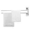 Stainless Steel Towel Rack Bar 180° Rotatable Towel Bathrobe Hanger